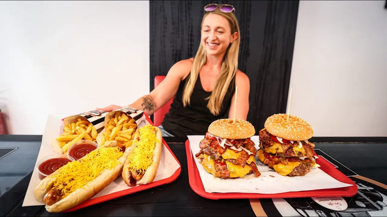 Attempting This Budapest Burger Joint's "Giga Menu Challenge" | Black Cab Burgers